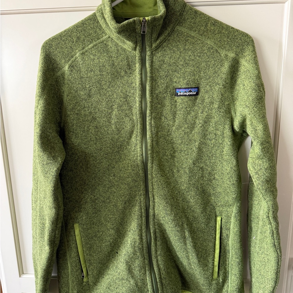 Patagonia Full-Zip Green Fleece Jacket, Size M